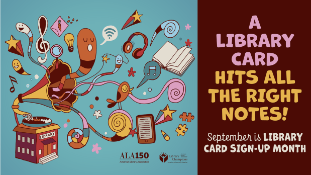 Library Card Sign-up Month Banner
